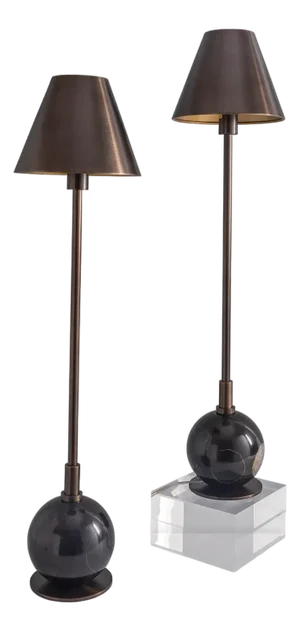 Boston Bronze/Black Buffet Lamp, Set of 2