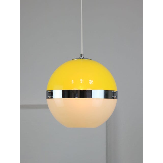 Italian Space Age Yellow Pendant Lamp, 1970s For Sale - Image 15 of 16