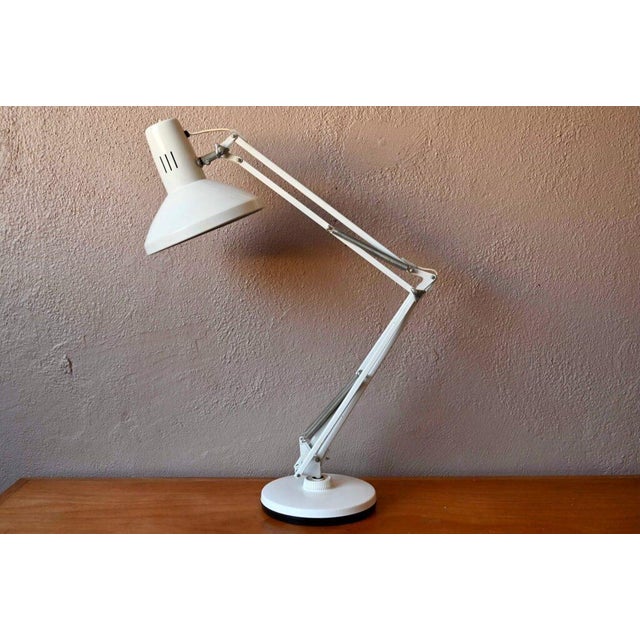 White Metal Architects Articulated Desk Lamp by Ledu For Sale - Image 15 of 18