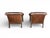 Wood 1960s Pair English Traditional Tufted Leather Club Chairs With Nailhead Trim For Sale - Image 7 of 15