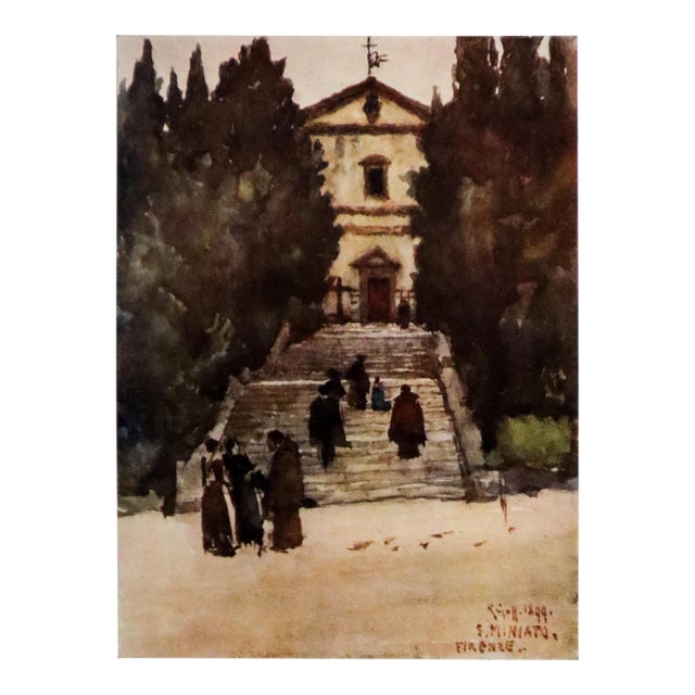 1905 Italian Original Print - The Franciscan Monastery - From Book Florence & Some Tuscan Cities (1905) For Sale