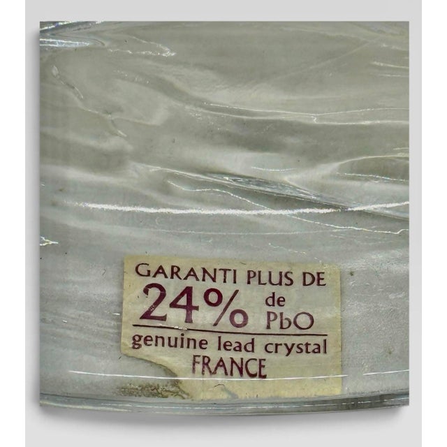 Transparent Vintage Cristal d'Arques Paris, France 24% Lead Crystal Rearing Horse Figurine on Frosted Oval Base For Sale - Image 8 of 12