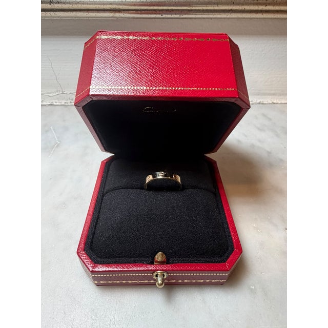 Contemporary Cartier 18ct Yellow Gold Love Ring 3.19g, Size 6.25 For Sale - Image 3 of 8