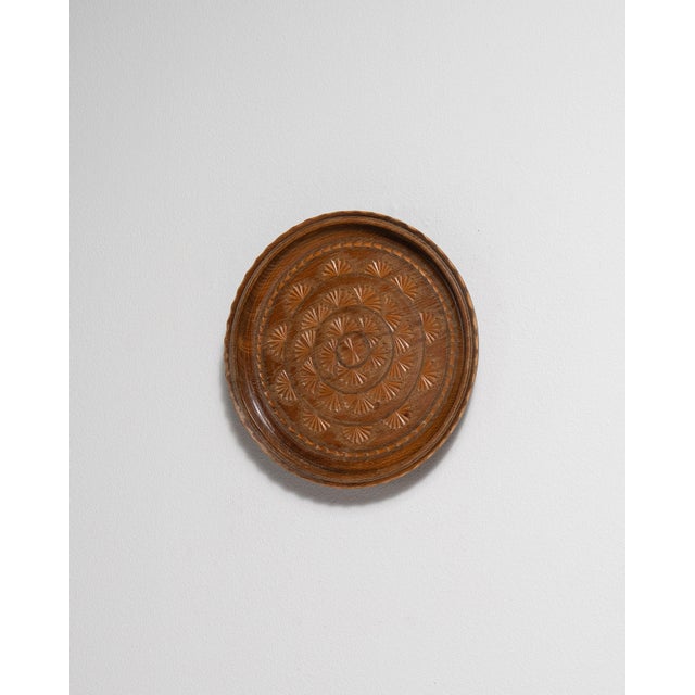 1970s France Brown Wood Plate For Sale - Image 11 of 18