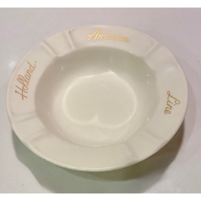 Ceramic Holland America Line Cruise Ship Porcelain Catchall Ashtray For Sale - Image 7 of 8
