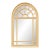 Vintage Arched Wood and Mirrored Glass Mirror For Sale