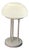Vintage Mushroom Tripod Table Lamp in Opaline Glass and White Steel, 1970s For Sale