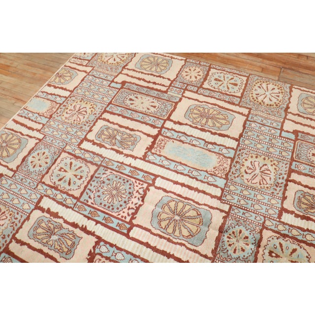 Textile Zabihi Collection African European Influenced Deco Carpet - 8'1" x 9'10" For Sale - Image 7 of 12