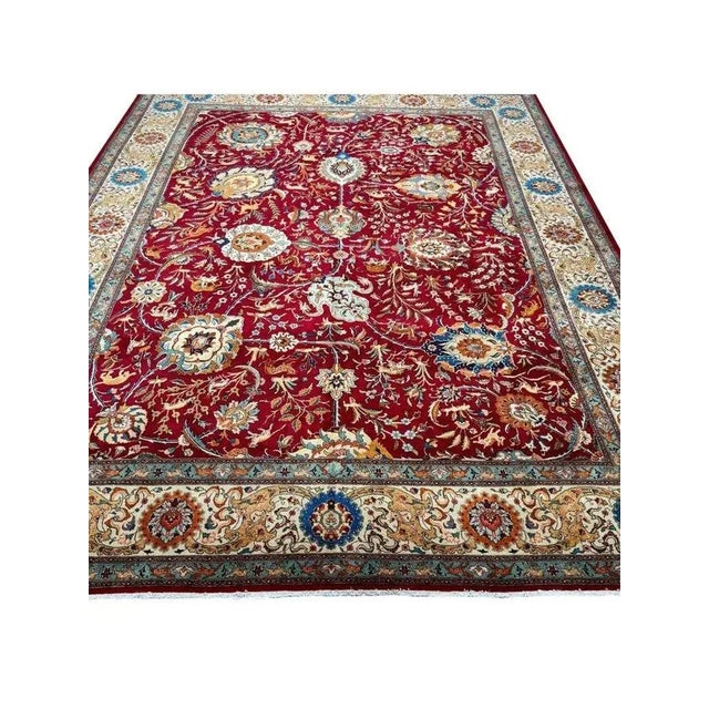 Exact Size: 10'0" x 13'5" Color: Red Age: Old Materials: Wool Construction: Hand Knotted