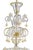 Traditional Imperial Venetian "Rigadin" Murano Glass Chandelier With Gold Trimming For Sale - Image 3 of 8