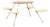 Table Set with White Metal Frame and Plywood Tabletop For Sale