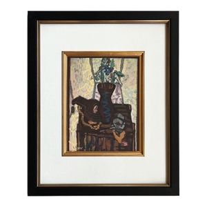 Braque 1946 Pot De Fleurs Sur Une Caisse 2 Framed