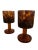 Glass 1970s Vintage Mid-Century Modern Handblown Amber Leopard Pattern Goblets - Set of 8 For Sale - Image 7 of 11