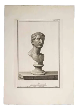 Carlo Nolli, Ancient Roman Bust, Original Etching, 18th-Century