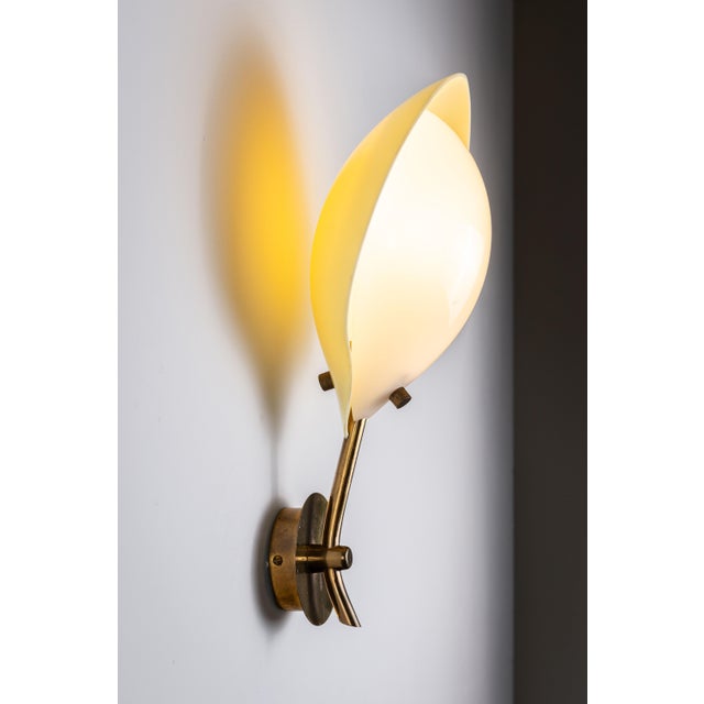Plastic and Brass Wall Lamp by Arnold Wiigs For Sale - Image 6 of 11
