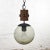 Mid Century Modern Brutalist Pendant Light Wood & Smoked Glass Globe Black Chain N O S For Sale - Image 12 of 13