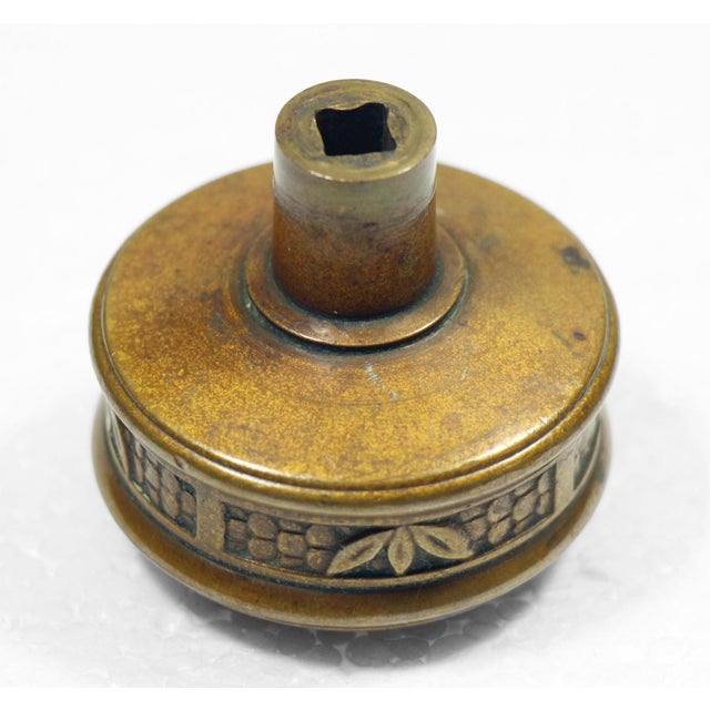 Late 19th Century Antique 1890s Norwalk Bronze Blue Bell Passage Door Knob With Keyhole For Sale - Image 5 of 5