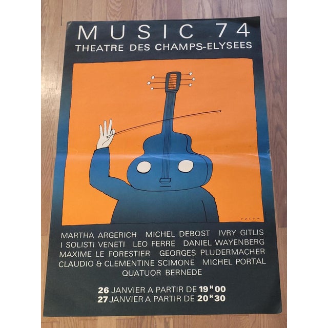 Poster from Jean Michel Folon Music, 1974 For Sale - Image 13 of 13