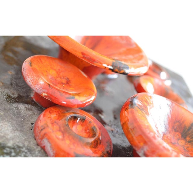 Ceramic Mushroom Wall Plate from Ruscha, 1960s For Sale - Image 3 of 7