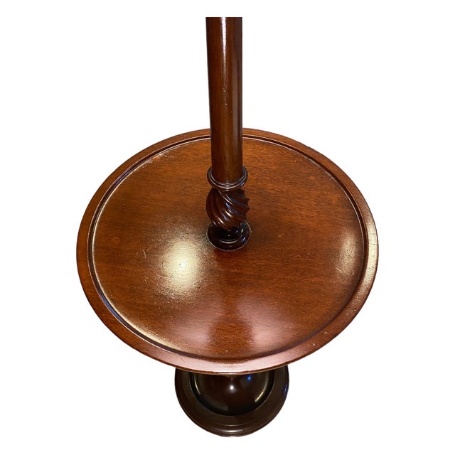 1970s Solid Mahogany Wood Floor Table Lamp Chairish