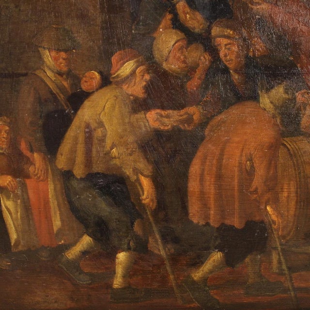 Droochsloot, Flemish Scene, 1646, Oil on Panel, Framed For Sale - Image 11 of 16