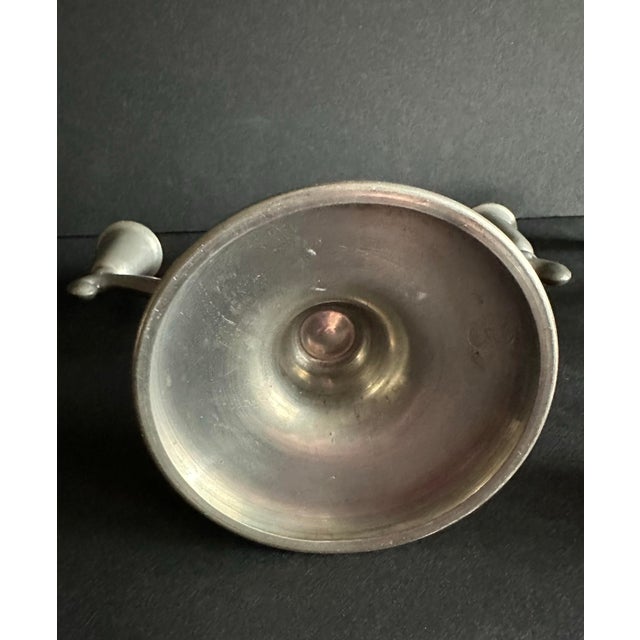 Vintage 1930s Pewter Scandinavian Grace Style Art Deco Candelabra Pair of 2 For Sale - Image 10 of 12