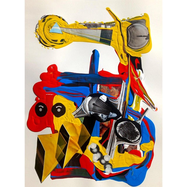 Set of 6 - 11.5' X 14' Framed Abstract Acrylic Paintings 'The Physics' #2 by Diane Grant For Sale - Image 9 of 11