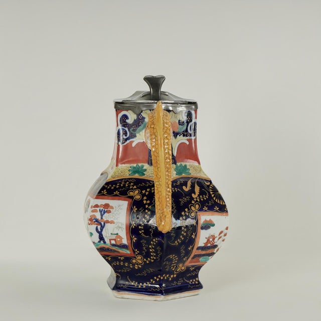 Chinoiserie Antique English Mason's Chinoiserie Ironstone China Pitcher For Sale - Image 3 of 13