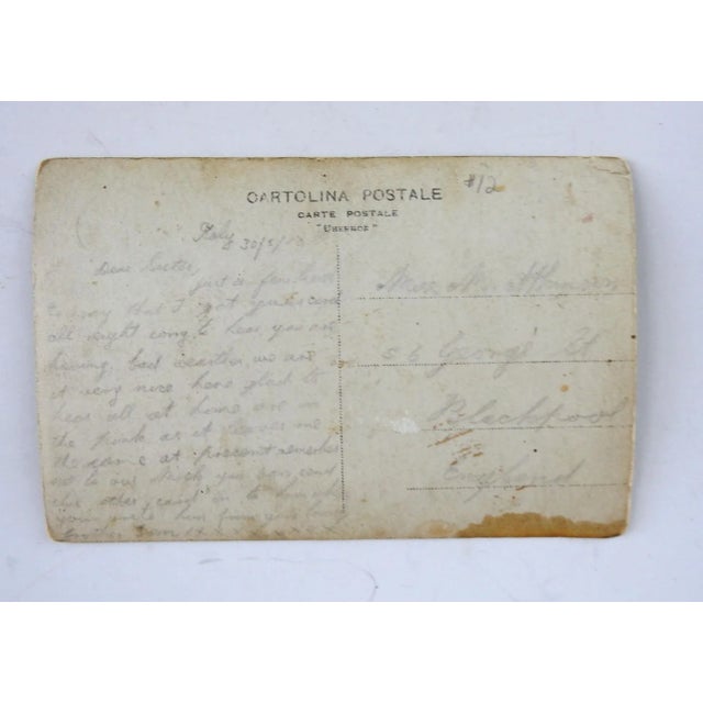 Campaign Antique 1918 British Expedition Military in Italy Photograph Post Card For Sale - Image 3 of 5