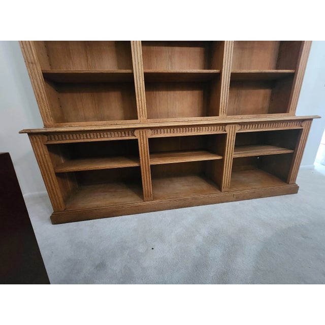 Italian Bookcase in Solid Oak For Sale - Image 4 of 4