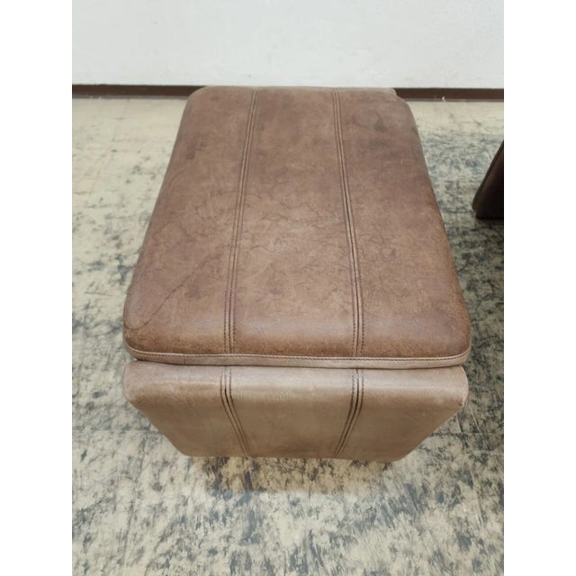 Set of DS50 Armchair with Stool in Leather by Robert Haussmann for De Sede, 1971 For Sale - Image 11 of 13
