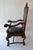 Mid-19th Century Italian Baroque Style Walnut & Leather Throne Chair For Sale - Image 11 of 11