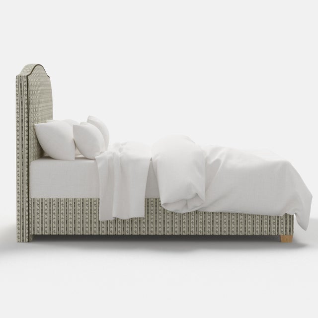 Not Yet Made - Made To Order Stoffer Home x Cloth & Company Elsie Bed in Botanical Stripe Olive with Olive Welt, Twin For Sale - Image 5 of 9