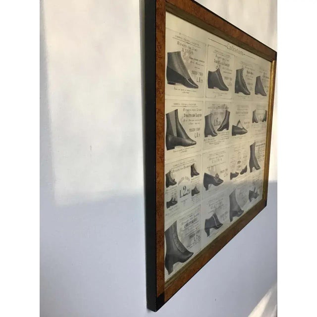 Framed Antique Print of Italian Shoe Advertisement For Sale - Image 4 of 7