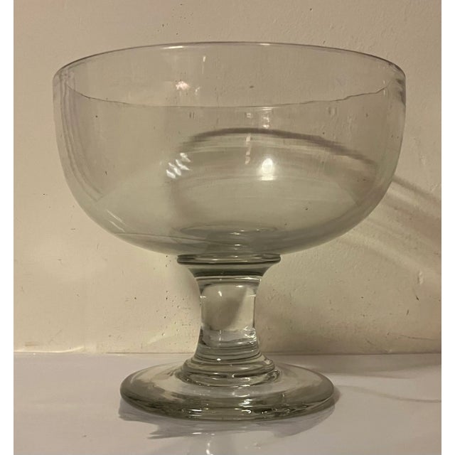 Early 19th Century Antique Early 19th Century American Federal Pittsburgh Flint Glass Crystal Footed Compote or Bowl for Punch or Fruit For Sale - Image 5 of 12