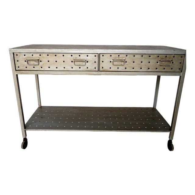 Modern Metal Console Table For Sale