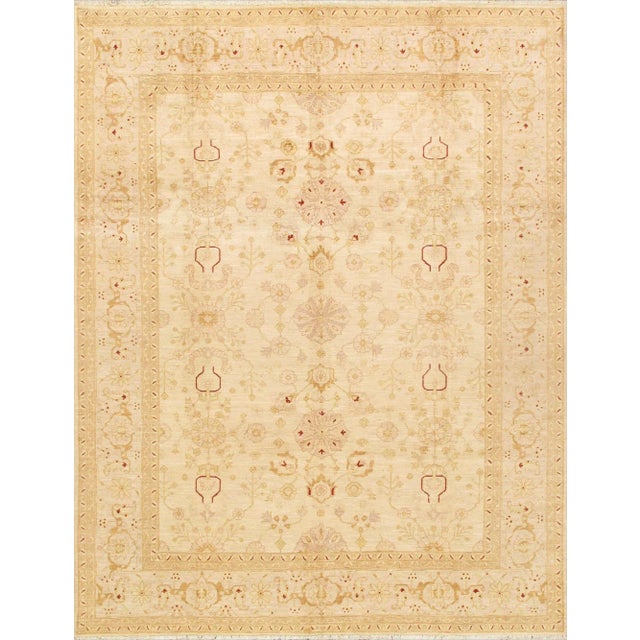Textile Pasargad Home Bakhshayesh Lamb's Wool Area Rug, 9' 1" X 12' 0", Ivory For Sale - Image 7 of 7