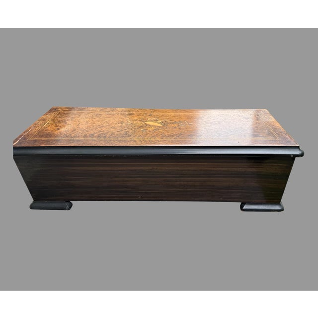 Antique Victorian Inlay Swiss 12 Tune Cylinder Music Box In very good original condition showing some typical age-...