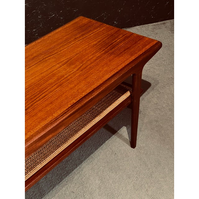 Mid-Century Coffee Table with Rattan Rack by John Herbert for A Younger For Sale - Image 6 of 14