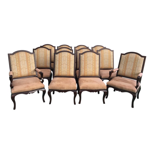 Henredon Upholstered Ralph Lauren Dining Chairs Set of 12 Chairish