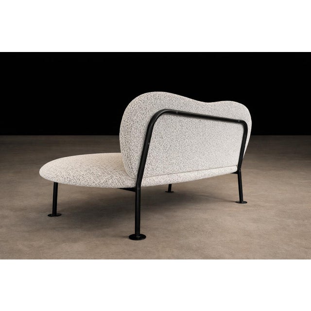 Brazilian Modern Organic Form Loveseat in Iron & Bouclé by Freijó Móveis, Brazil, 1950s For Sale - Image 12 of 13