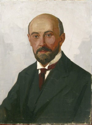 Soviet Man Oil Painting, Socialist Realism Portrait, Ukrainian Art 80-60