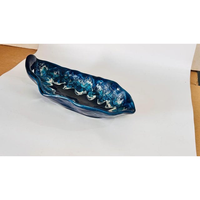 Large Ceramic Blue Vide Poche, France, 1960s For Sale - Image 9 of 11