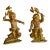 Pair of Baroque Italian Sculpted Gilded Putti 17 Century For Sale