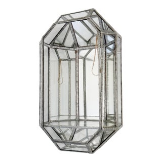 Vintage Mirrored Wall Display Box For Sale