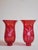 Cranberry Glass Uricane Lamp Shades-a Pair For Sale - Image 4 of 12