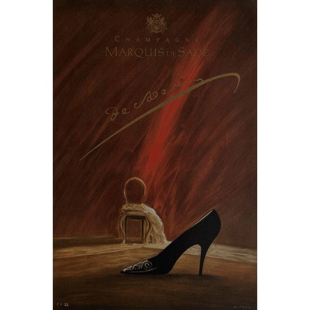 Ruben ALTERIO CHAMPAGNE MARQUIS DE SADE 1985 lithograph on wove paper signed and justified in pencil 38.6 x 25.6 in...