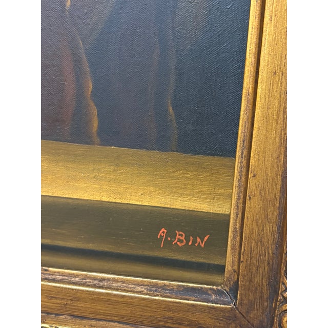 “La Belle Ferronniere” by Leonardo Da Vinci, Elegantly Framed - Reproduction Print For Sale - Image 4 of 7