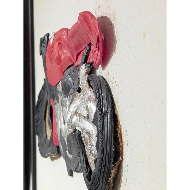 Modern César Baldaccini, Motorcycle Compression, 1975, Compressed Plastic on Panel For Sale - Image 3 of 5