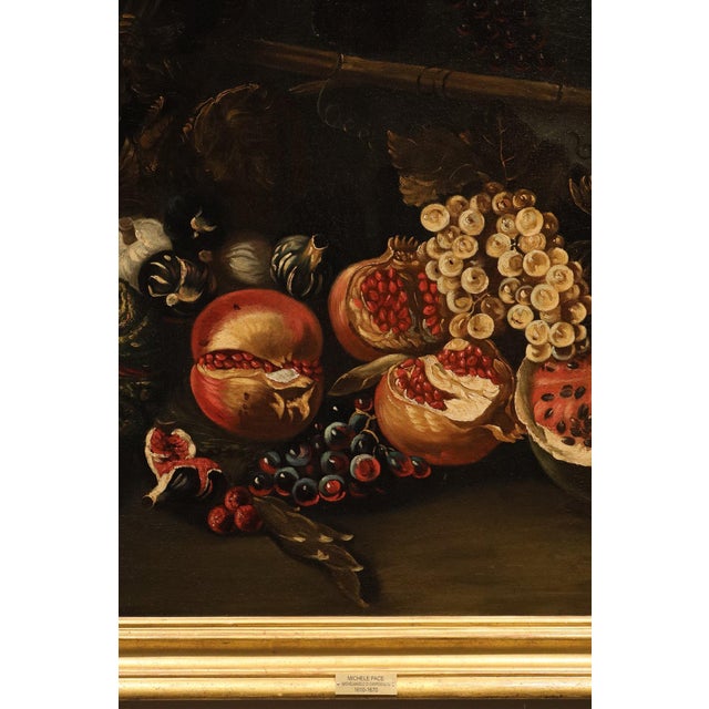 Michele Pace, Detto Michelangelo Del Campidoglio, Cerchia Di, Still Life with Fruit Peace, 1680, Oil on Canvas For Sale - Image 8 of 15